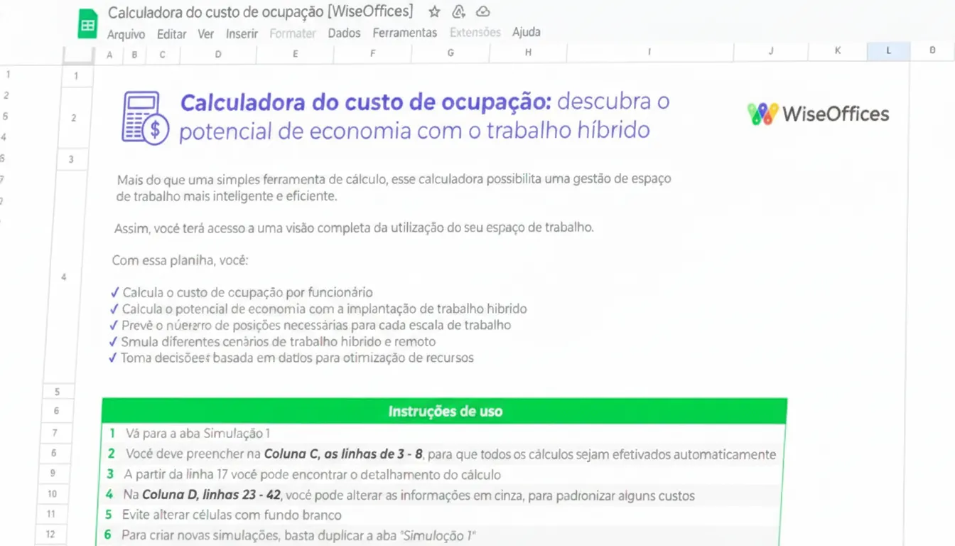 Calculadora do custo de ocupação