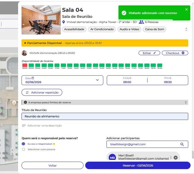 Painel Gestão de Visitantes